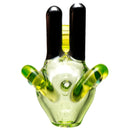 Bully Pit Glass - Rabbit Pendant Pipe - UV Illuminati & Black - The Cave