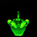 Bully Pit Glass - Rabbit Pendant Pipe - UV Illuminati & Black - The Cave