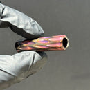 Steve H - Glass Tip - Honeycomb - Purple & Electrum - 13mm