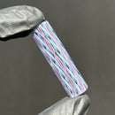 Steve H - Glass Tip - Latti Cane - Purple & Blue - 14mm