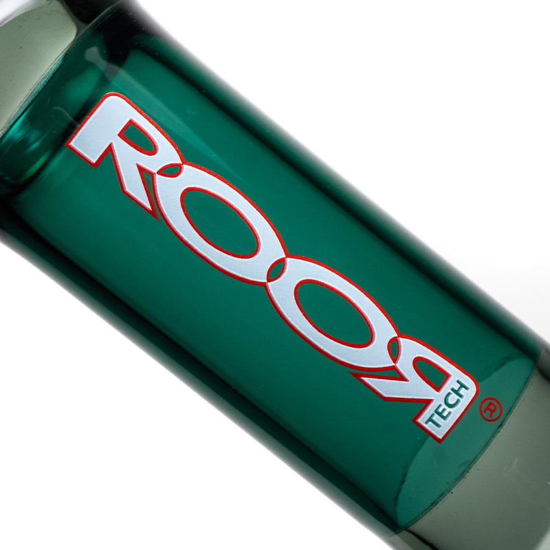 ROOR.US - 10” Fixed Beaker - 38x5 - Teal & Smoke - White & Red - The Cave