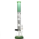 ROOR.US - 20” Fixed Beaker - Double Barrel Perc - Mint - Black & White - The Cave