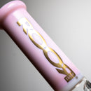 ROOR.US - 21” Fixed Beaker - Double 10 Arm Tree Perc - Pink - Gold - The Cave
