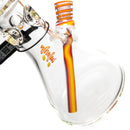 ROOR.US x Chase Adams - 18" Worked Beaker - 50x5 - Fire & Purple Fade to Clear - The Cave