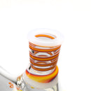 ROOR.US x Chase Adams - 18" Worked Beaker - 50x5 - Fire & Purple Fade to Clear - The Cave