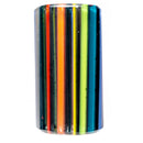 RekTipz - Glass Tip - 6 Shooter - 11mm - Rainbow Sparkle Stripe - The Cave