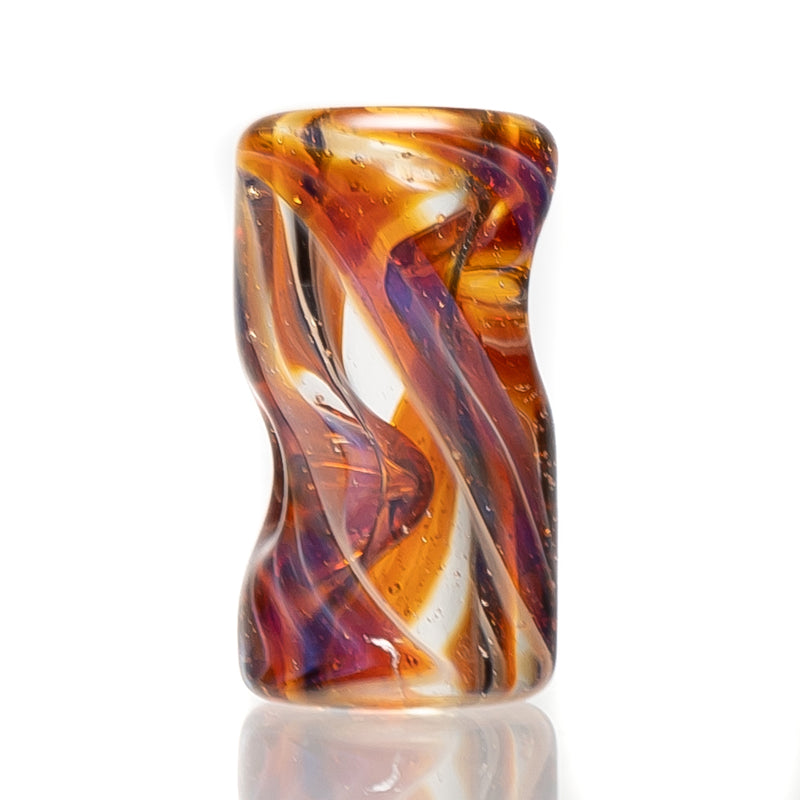 RekTipz - Glass Tip - 12mm - Amber Purple & UV Swirl - The Cave