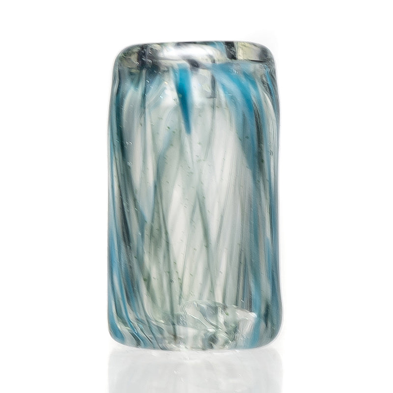 RekTipz - Glass Tip - 12mm - Blue Sparkle Swirl w/UV - The Cave