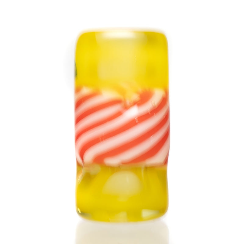 RekTipz - Glass Tip - 11mm - UV Yellow w/Red & White - The Cave