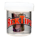 RekTipz - Glass Tip - 12mm - Royal Jelly & Silver Satin - The Cave