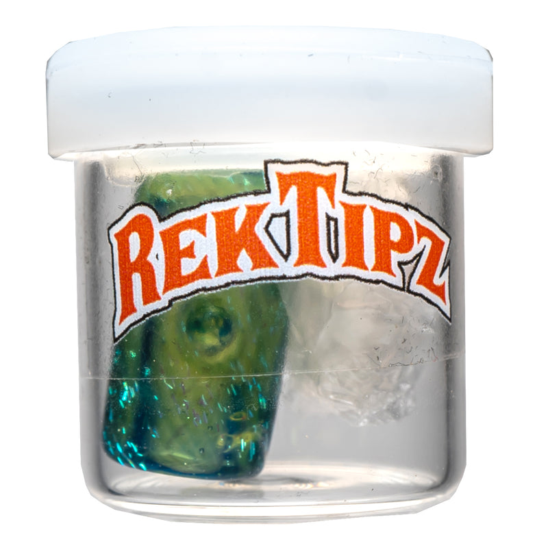RekTipz - Glass Tip - 11mm - Blue & Green Dichro - The Cave