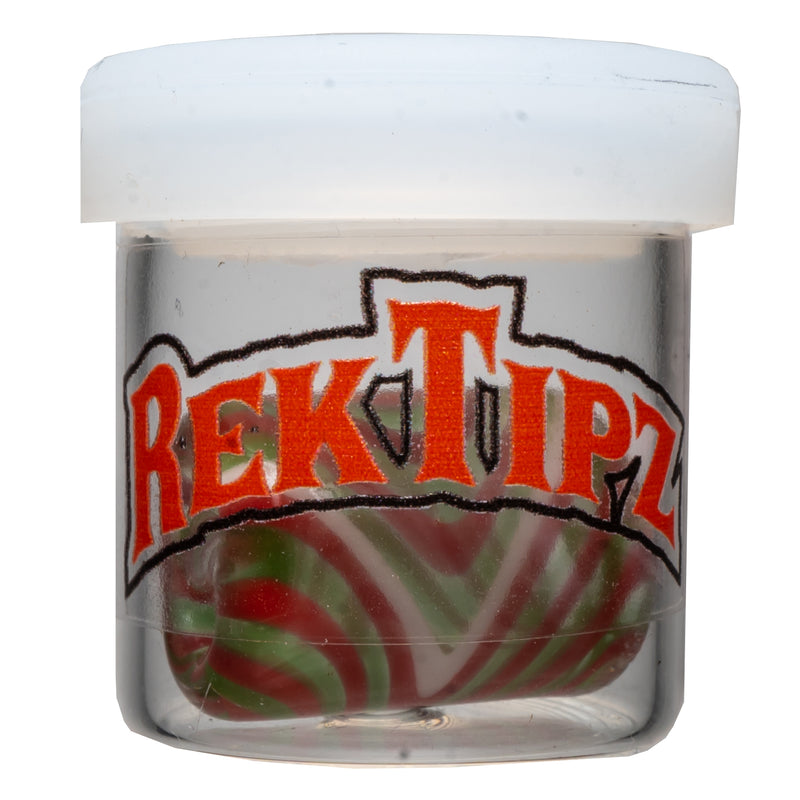 RekTipz - Glass Tip - 13mm - Red, Green & White - The Cave