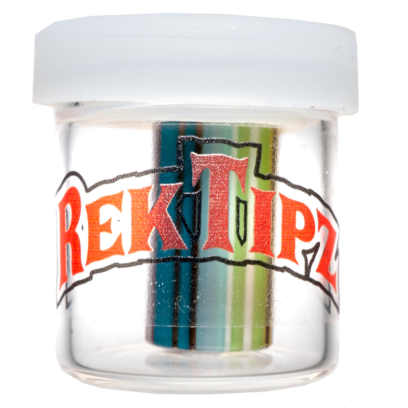 RekTipz - Glass Tip - 6 Shooter - 11mm - Clear Rainbow - The Cave