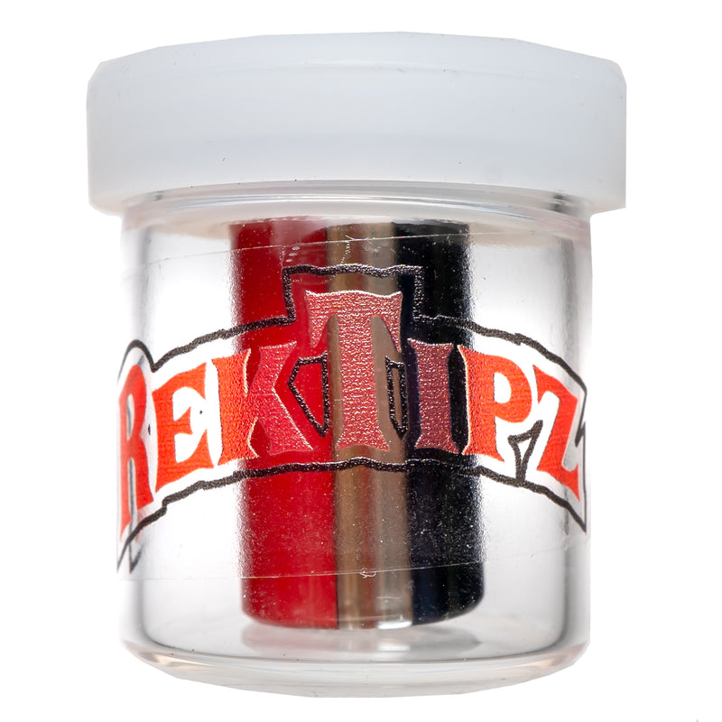 RekTipz - Glass Tip - 6 Shooter - 12mm - Red & Galaxy Split - The Cave