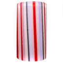 RekTipz - Glass Tip - 6 Shooter - 11mm - Red, White & Pink Stripe - The Cave