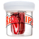 RekTipz - Glass Tip - 12mm - Red, Black & White Swirl - The Cave
