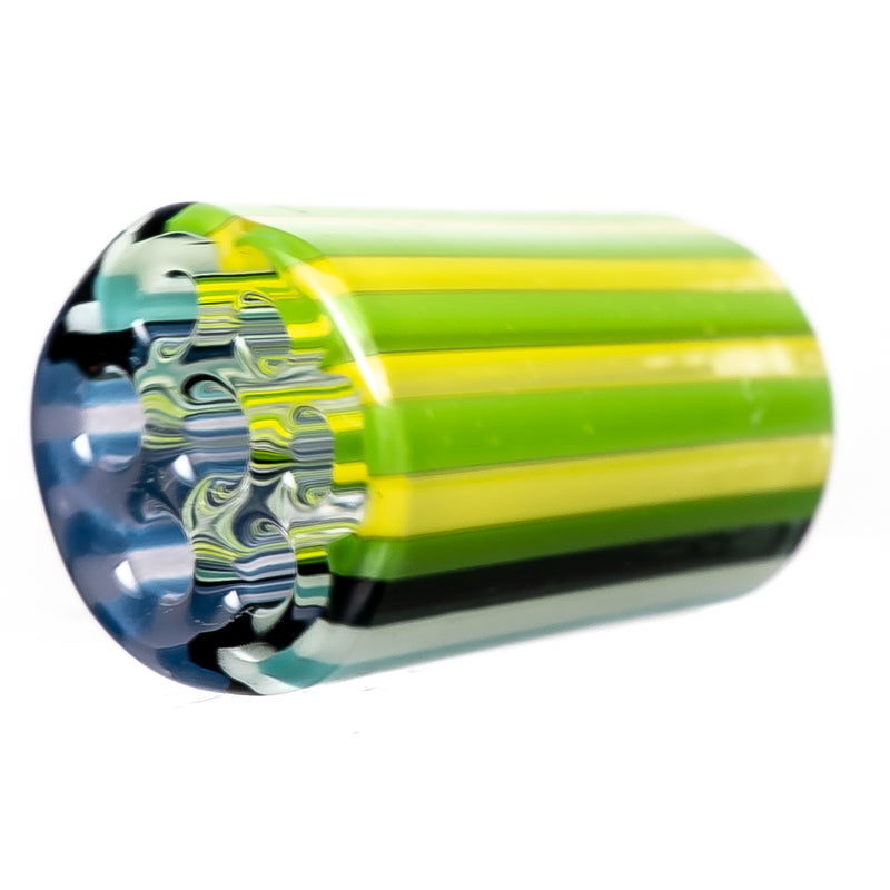 RekTipz - Glass Tip - 6 Shooter - 13mm - Multi Color Stripe - The Cave