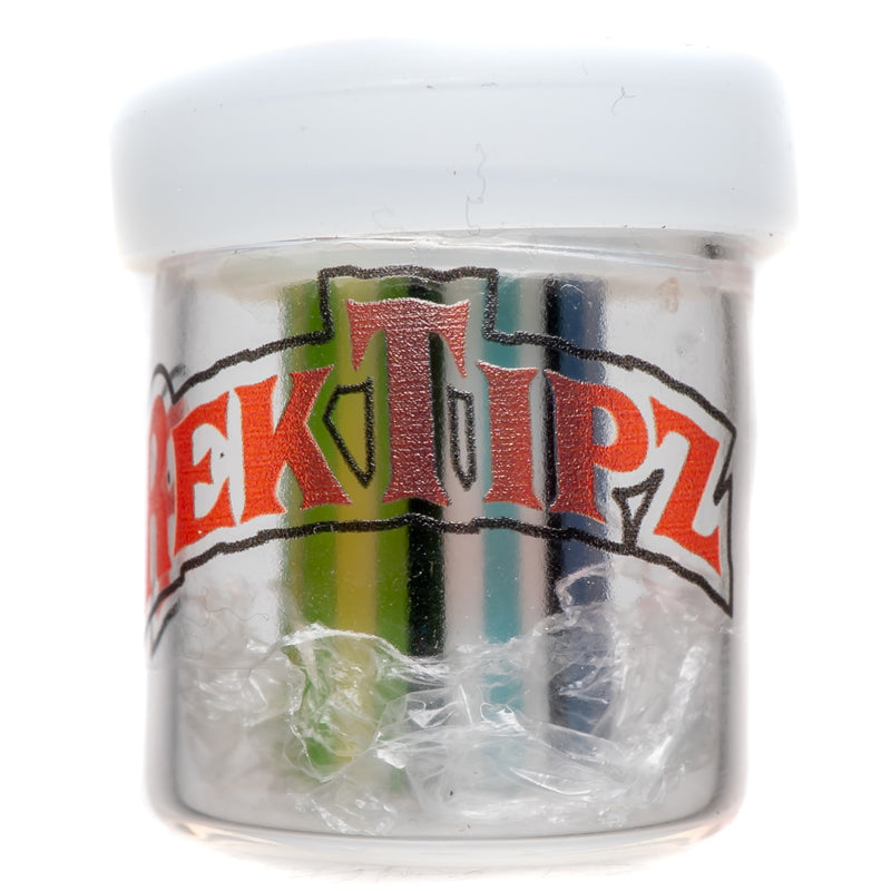 RekTipz - Glass Tip - 6 Shooter - 13mm - Multi Color Stripe - The Cave