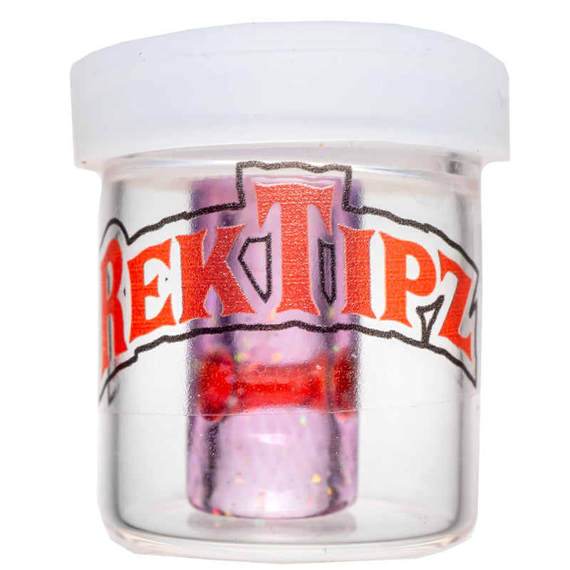 RekTipz - Glass Tip - 11mm - Cropal Pink Slyme w/ Red - The Cave
