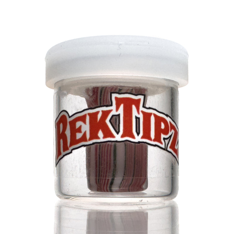 RekTipz - Glass Tip - 12mm - Red & Black Linework - The Cave