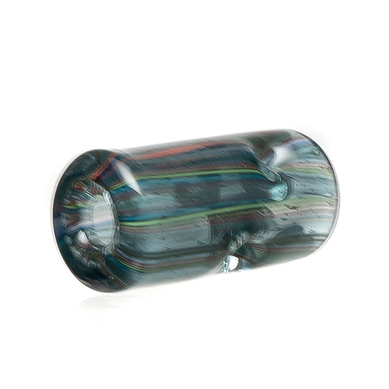 RekTipz - Glass Tip - XL - 12mm - Blue Stardust w/ Multi Color Stripes - The Cave