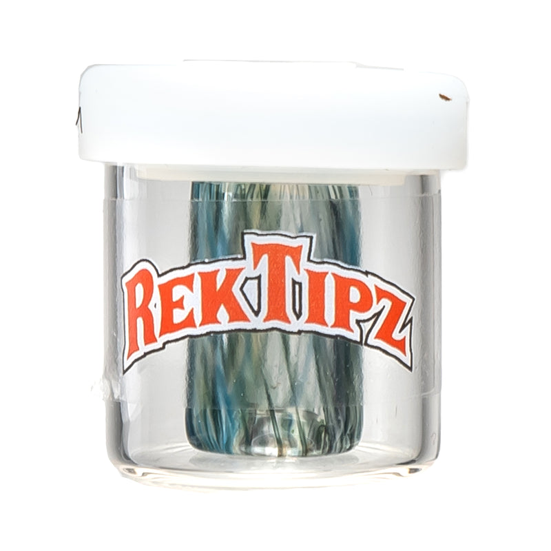 RekTipz - Glass Tip - 11mm - Sparkle Blue Swirl w/UV - The Cave