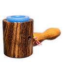 Steve's Dank Pipes - Cob Pipe - Brazilian Bocote - Milky Blue Bowl - The Cave