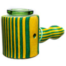 Steve's Dank Pipes - Cob Pipe - Maine Spectra-Birch - Green & Yellow - Green Bowl - The Cave