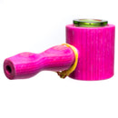 Steve's Dank Pipes - Cob Pipe - Maine Spectra-Birch - Pink - Green Bowl - The Cave