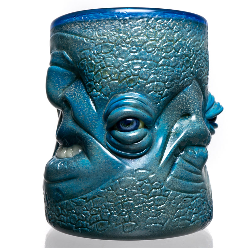 Salt - Faces Cup - Peacock Chameleon w/ Brilliant Blue - The Cave