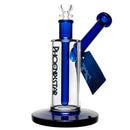 Phoenix Star - Footed Bubbler - Blue Accents - The Cave