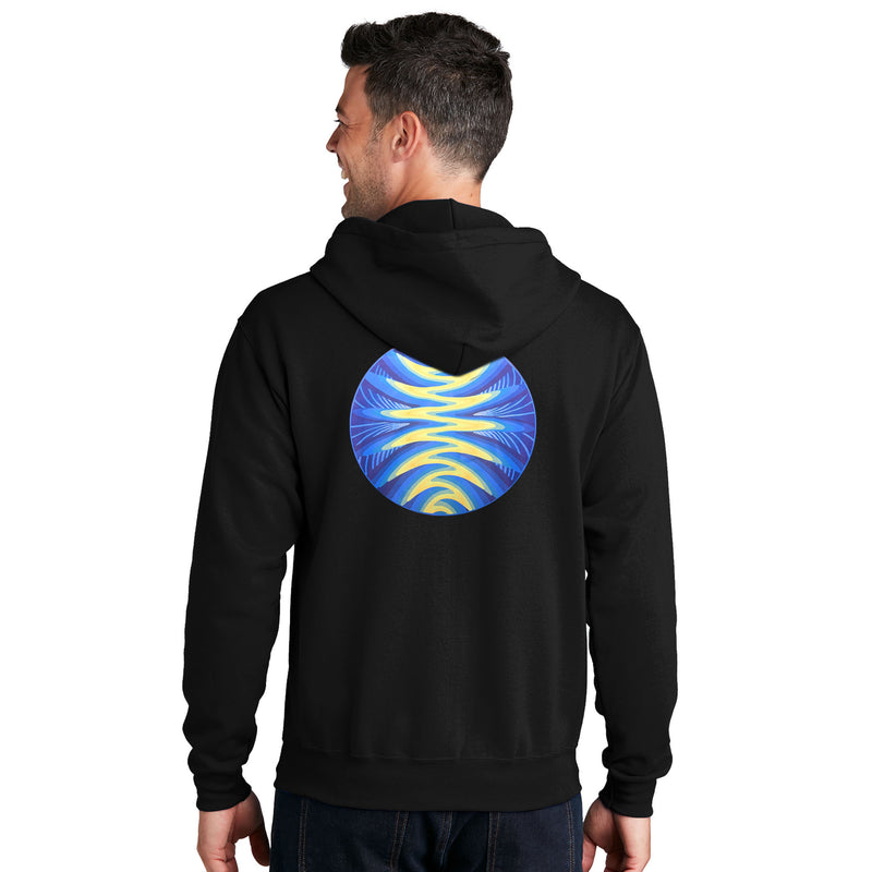 Sovereignty - Zip Up Sweatshirt - Reflection - Black - White Logo - XXL - The Cave
