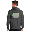 Sovereignty - Zip Up Sweatshirt - Reflection - Grey - Green Logo - Small - The Cave