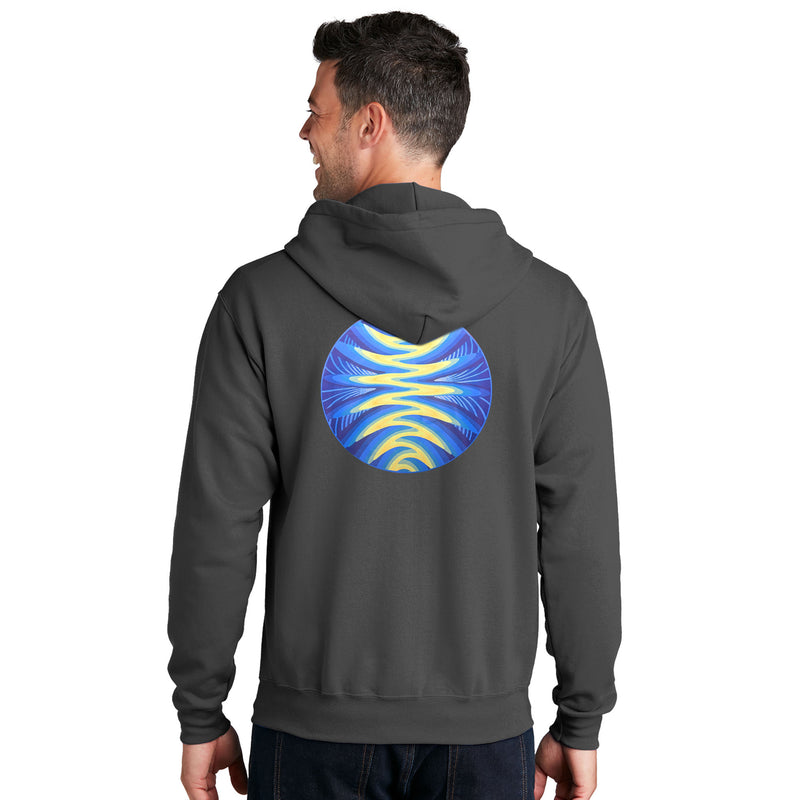 Sovereignty - Zip Up Sweatshirt - Reflection - Grey - White Logo - XL - The Cave