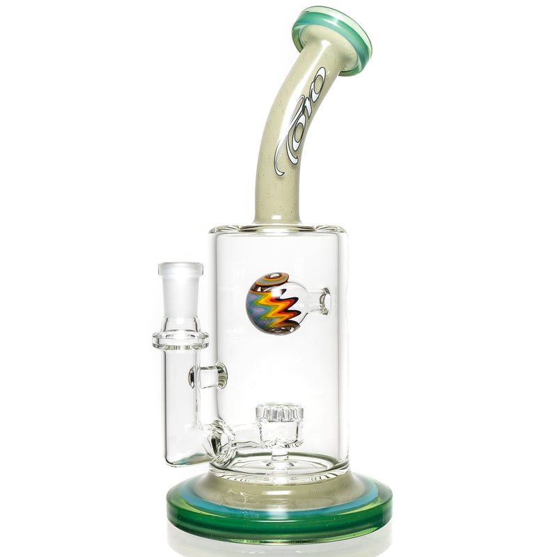 Toro - Jet Perc - 10mm - Atlantis, Agua Azul & CFL Satin w/ Rainbow Wag - The Cave