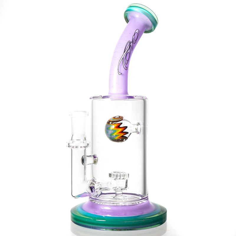 Toro - Jet Perc - 10mm - Atlantis, Agua Azul & CFL Satin w/ Rainbow Wag - The Cave