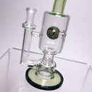 Toro - Stemless Jet Perc - 10mm - Green & Black Cropal w/ Linework