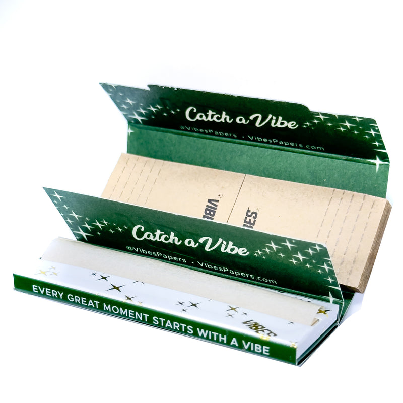 Vibes - 1.25 Organic Hemp - 50 Paper Booklet w/ Tips - 24 Pack Box - The Cave