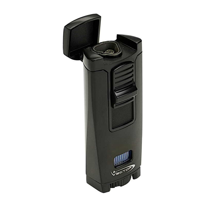 Vector - Apex - Triple Flame Torch Lighter - Black Matte - The Cave