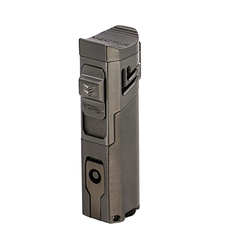 Vector - Caliper - Single Flame Torch Lighter w/ Punch - Gunmetal Satin Matte - The Cave