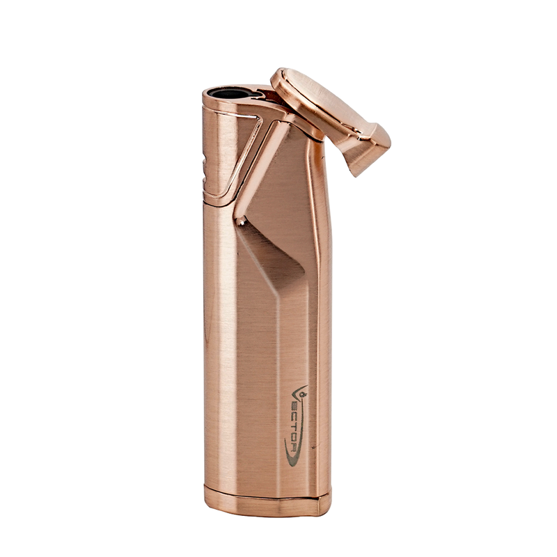 Vector - Cielo - Single Flame Torch Lighter - Rose Gold Satin - The Cave