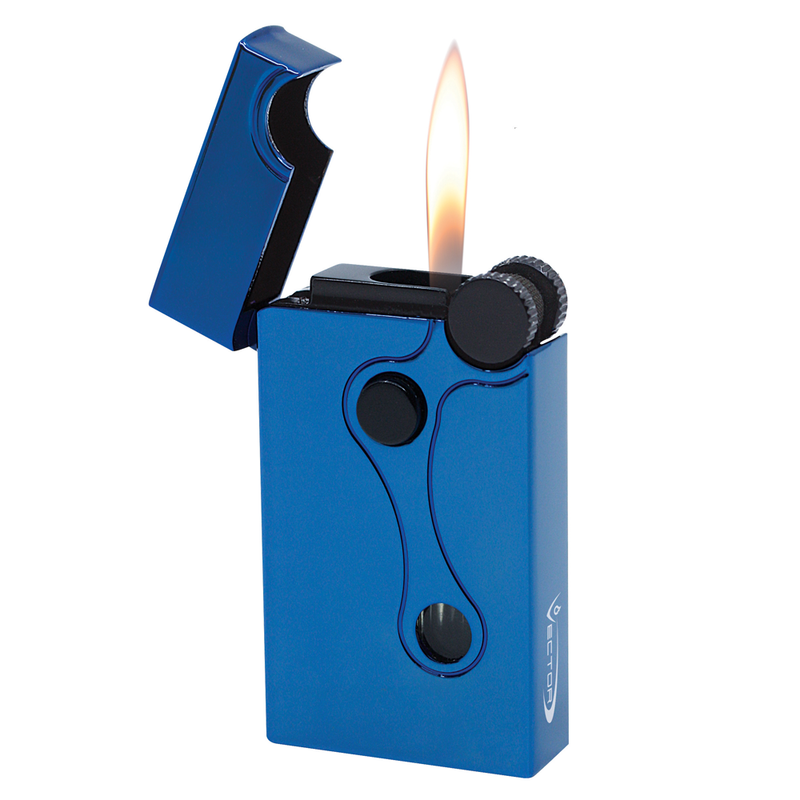 Vector - Elite - Dual Soft & Jet Single Flame Lighter - Sparkle Blue - The Cave