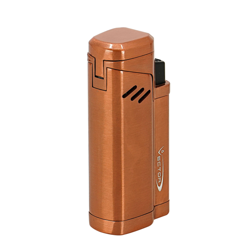 Vector - Empire - Quad Flame Torch Lighter w/ Punch - Rose Gold - The Cave