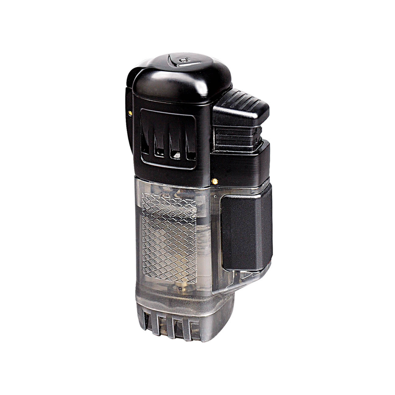 Vector - Quadtank - Quad Flame Torch Lighter - Black Transparent