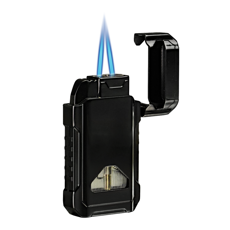 Vector - Shield - Double Flame Torch Lighter - Black Matte - The Cave