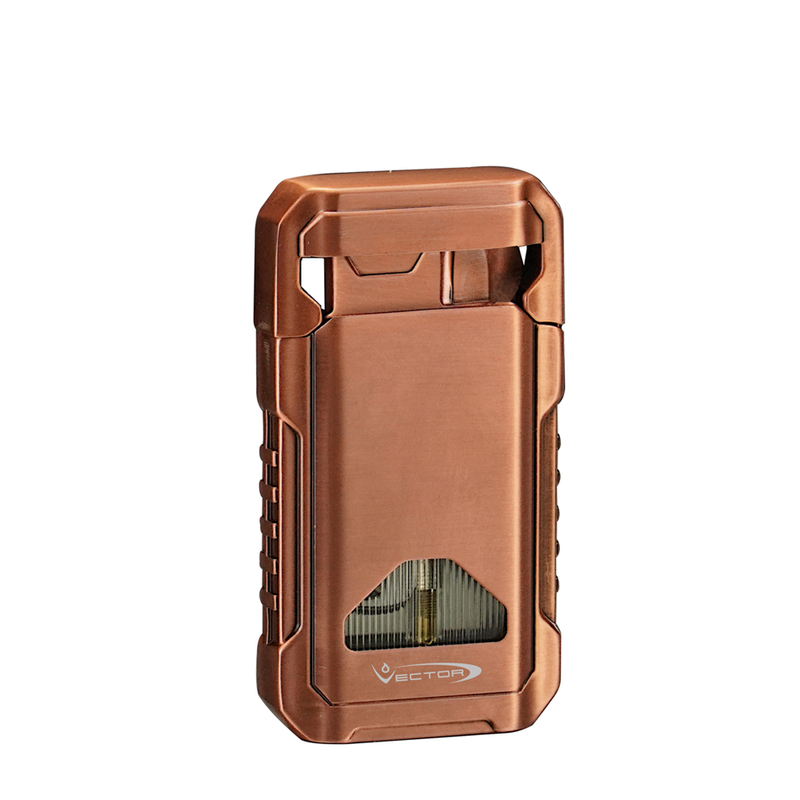 Vector - Shield - Double Flame Torch Lighter - Copper Satin - The Cave