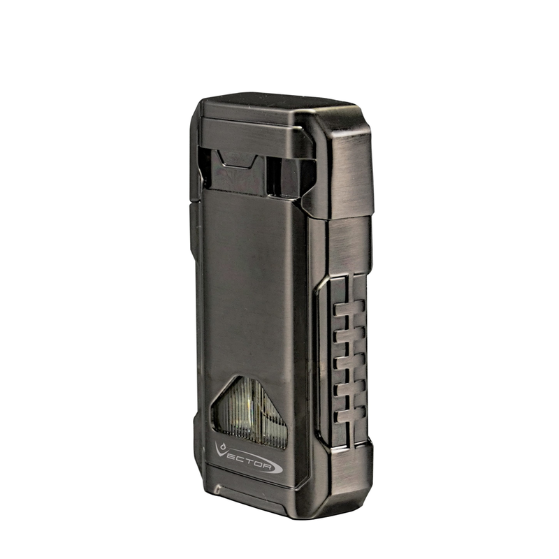 Vector - Shield - Double Flame Torch Lighter - Gunmetal Satin - The Cave