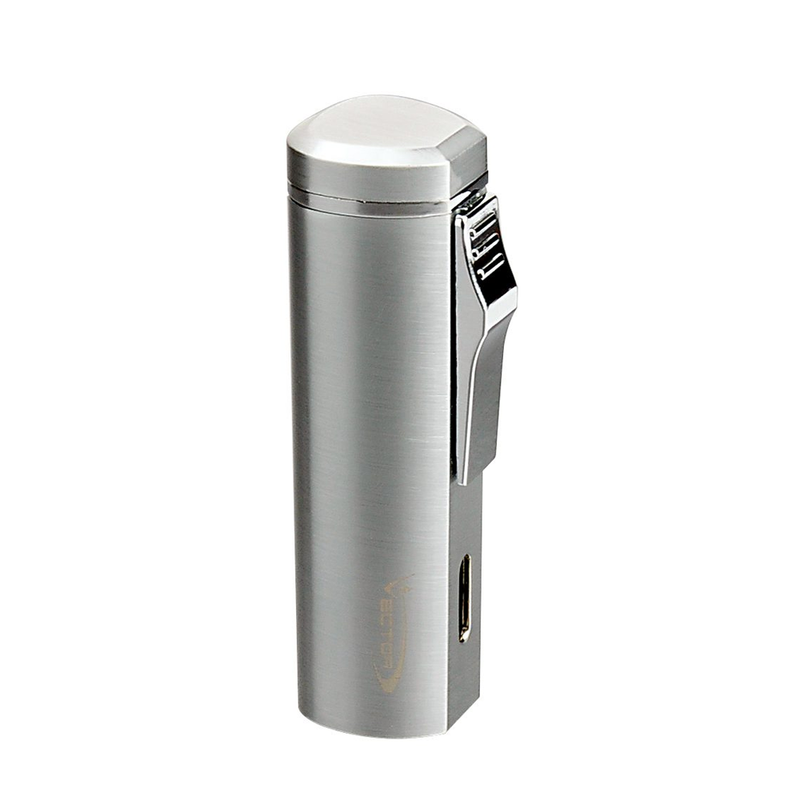 Vector - Vlast - Triple Flame Torch Lighter - Chrome Satin - The Cave