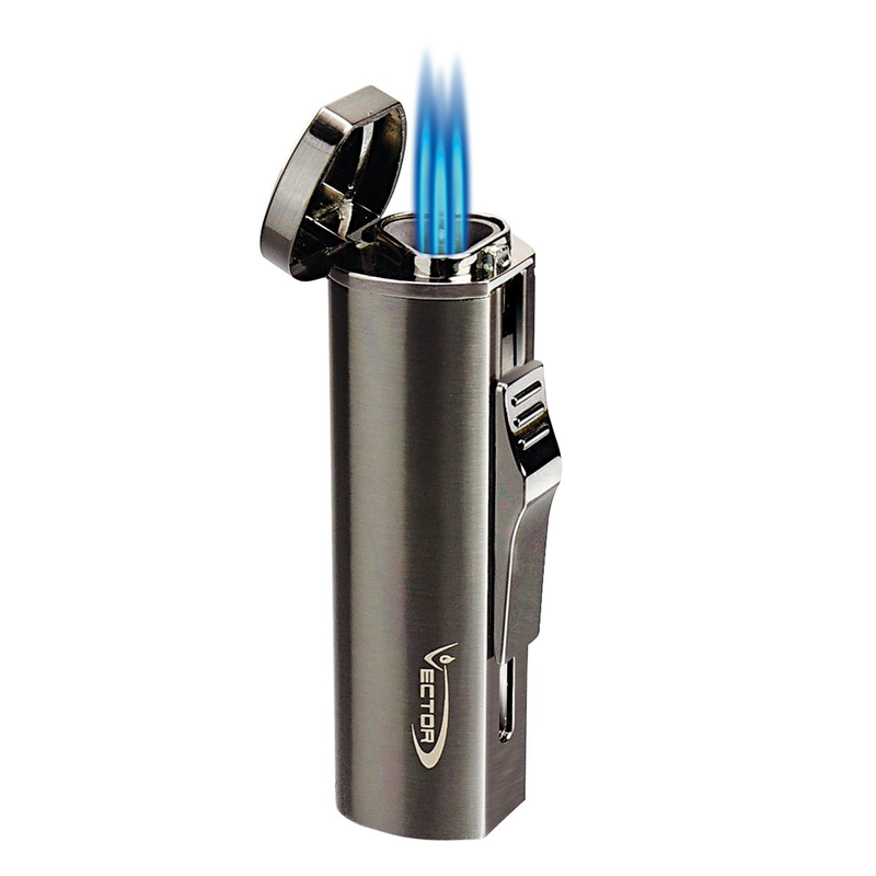 Vector - Vlast - Triple Flame Torch Lighter - Gunmetal Satin - The Cave