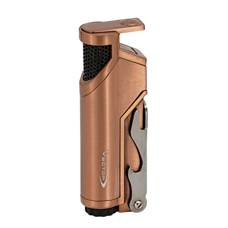 Vector - JetZ - Single Flame Torch Lighter w/ Opener - Copper Satin - The Cave